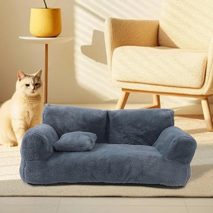 Pet Sofa Soft Plush Anti Slip Bottom Warm Pet Supplies Rectangle Versatile Wear Resistant with Removable Cover for Dog Cat Pet