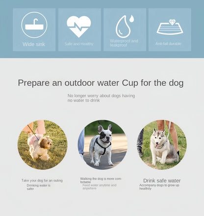 Portable Food Grade Material Pet Dog Cat Puppy Water Bottle Food Dispenser Travel Pet Water Cup For Pets cat bowl accessories