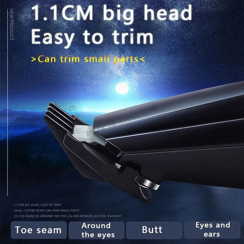 Electric Pet Clipper Grooming Kit for Dogs Reachageable Trimmer Haircut Cat Hair Cutting Remover Quiet Nail Grinder Machine Set