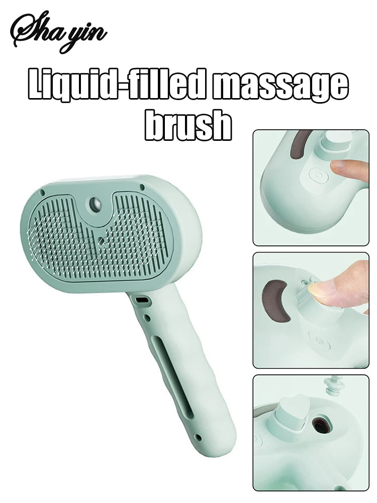 Pet Clean Steam Spray Dog Grooming Brush Unique Steam Brush For Dogs Luxury Grooming Brush Dog Steam Brush C