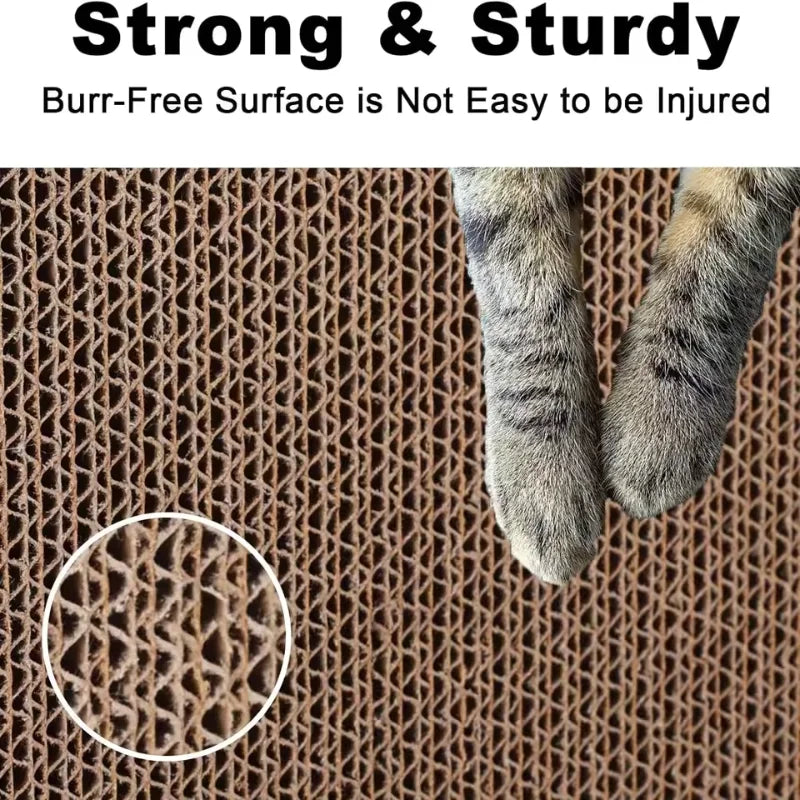 4 Pack 1 Cat Scratching Post Cardboard Box for Indoor Cats, Cat Scratching Mat Cardboard Box for Indoor Cats and Kittens