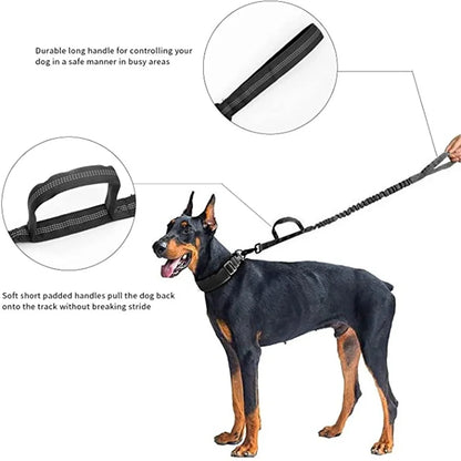 Military Tactical Dog Collar Leash Set Durable Pet Collar Retractable Leash Medium Large Dog German Shepherd Training Accessorie