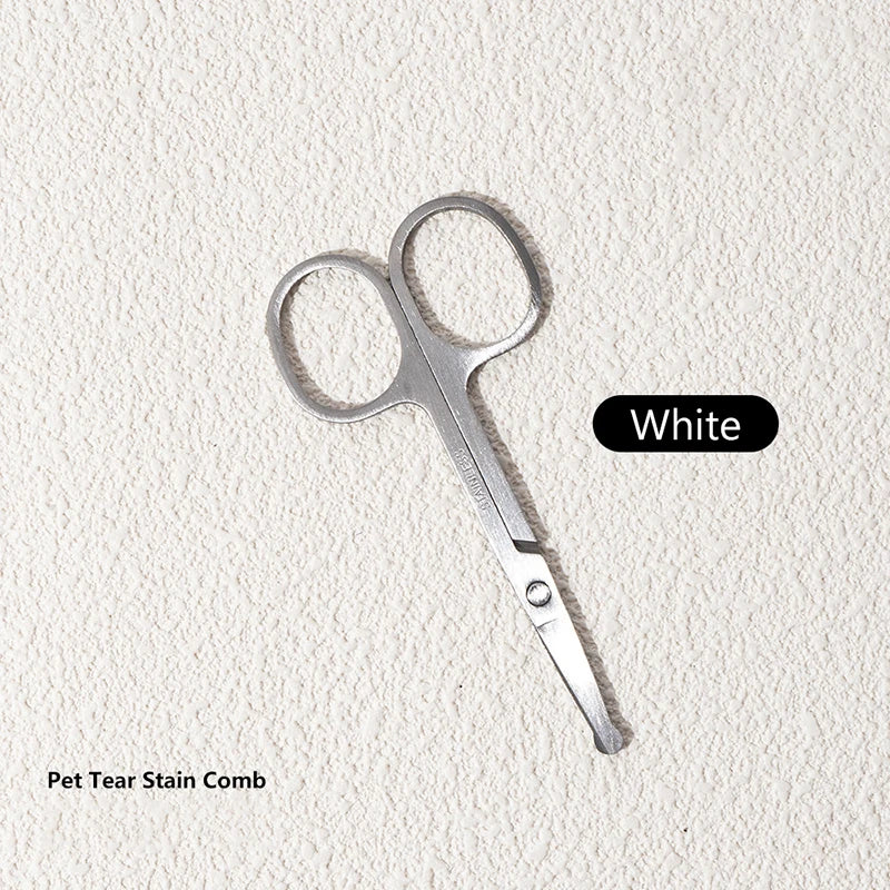 Pet Facial Cleaning Comb Set Remove Tear Stain Eye Droppings Cat Claw Comb Dog Hair Trimmer Scissors Pet Cleaning Accessories