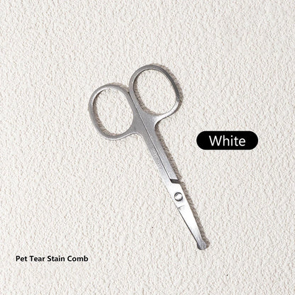 Pet Facial Cleaning Comb Set Remove Tear Stain Eye Droppings Cat Claw Comb Dog Hair Trimmer Scissors Pet Cleaning Accessories