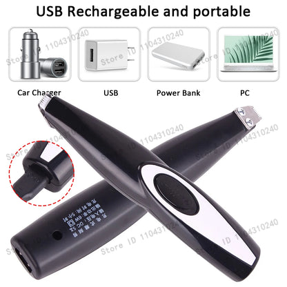Electric Pet Clipper Grooming Kit for Dogs Reachageable Trimmer Haircut Cat Hair Cutting Remover Quiet Nail Grinder Machine Set