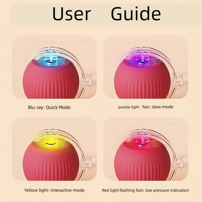 Cat Interactive Ball Toys Automatic Rolling Ball For Kitten Rechargeable Smart Pet Electric Toys With Teaser Sensor Cat Ball