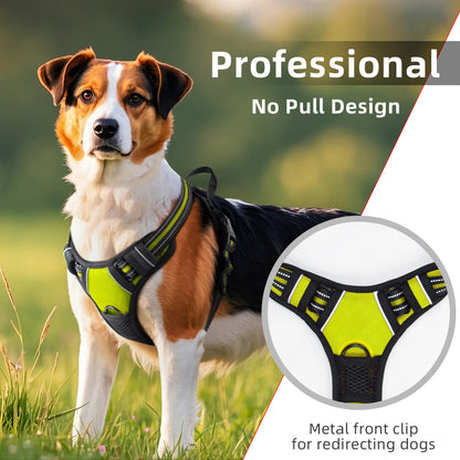 Dog Harness with Handle for Large & Medium Dogs, Breathable Padding Safety Pet Vest Outdoor dog walking harness