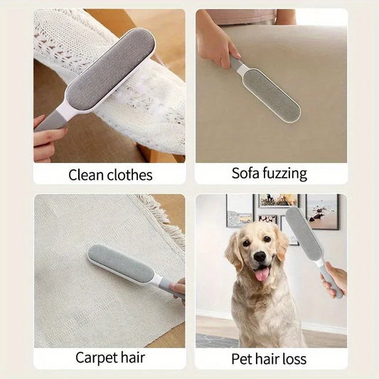 Double-Sided Pet Hair Remover, Manual Electrostatic Sticky Lint Brush, for Cat, Clothing, Sofa, Furniture,  Carpet Cleaning