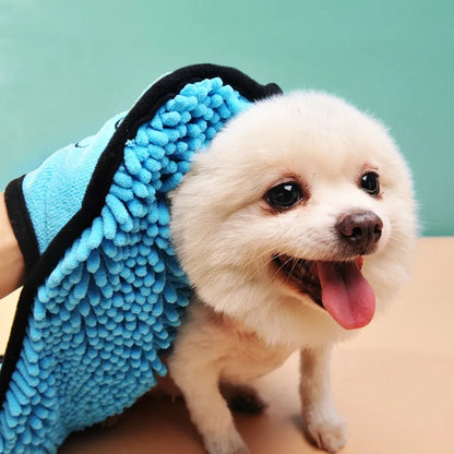 Super Absorbent Pet Bath Towel Quick-drying Cat Towels Convenient Soft Bath Robe Dry Pet Cleaning Washcloth Dog Accessories