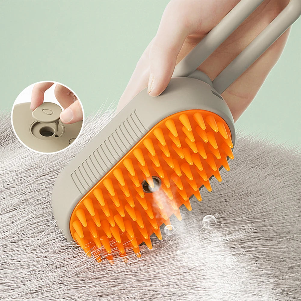 USB Rechargeable Cat Dog Grooming Comb With Electric Water Spray Curry Comb Dog Cat Massage Brush for Short Long Haired Pets