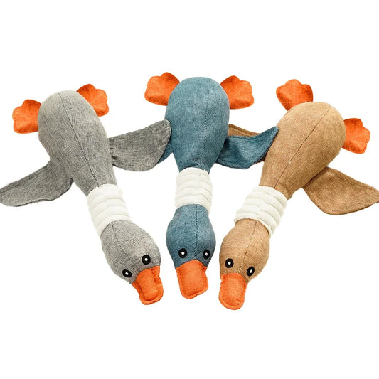 Pet Plush Wild Goose Toy Dog Toys for Small Large Dogs Interactive Puppy Dog Chew Toys Plush Stuffing Pet Accessories Supplies