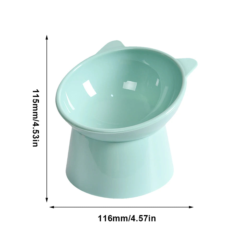 Tilted Cat Food Bowl Elevated Cat Bowl Ergonomic Raised Cat Food Bowl Anti Vomiting Tall Dog Bowl Non Slip for Flat- Faced Cats