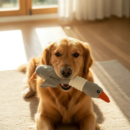 Pet Plush Wild Goose Toy Dog Toys for Small Large Dogs Interactive Puppy Dog Chew Toys Plush Stuffing Pet Accessories Supplies