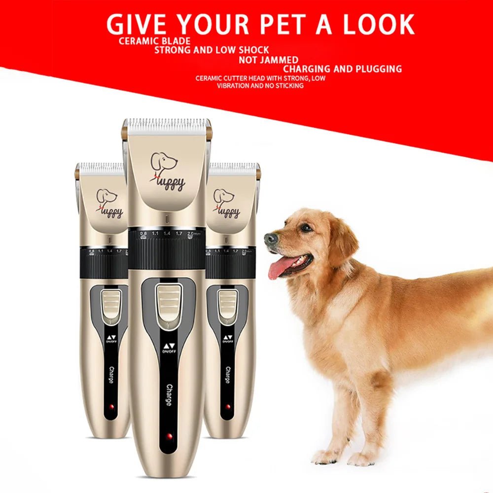 Dog Clipper Pet/Cat/Rabbit Hair Clippers Grooming Haircut Professional Trimmer Shaver Set Pets Cordless Rechargeable Promotions