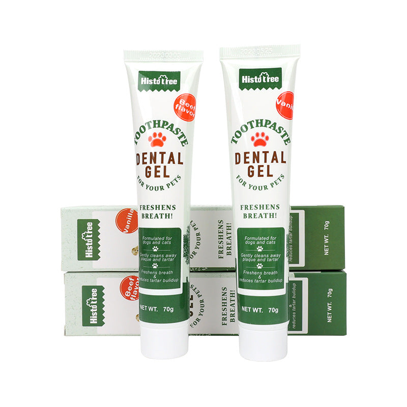 Pet toothpaste dog toothpaste dog oral cleaning products cat toothpaste beef flavored vanilla flavored dog toothpaste