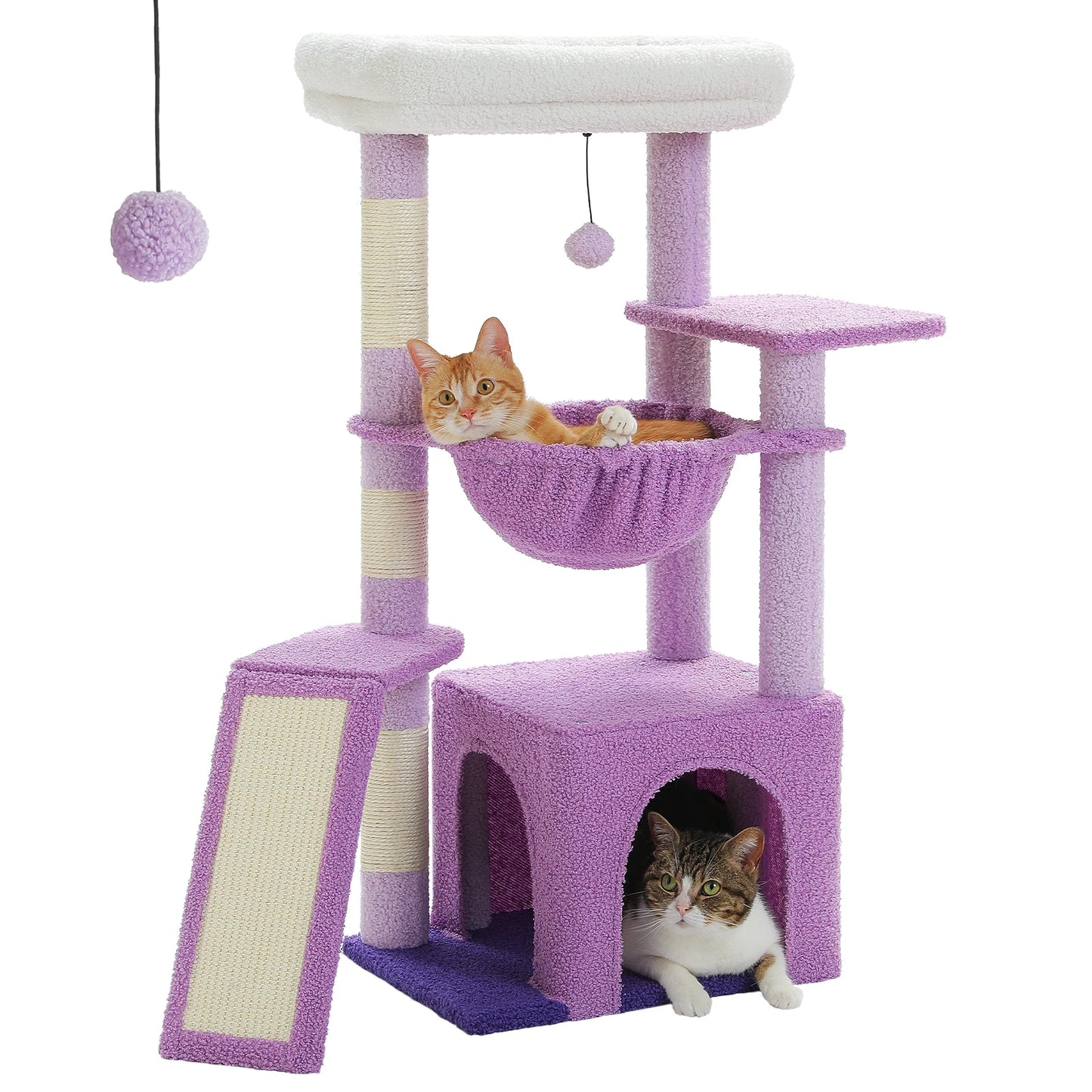 Small Cat Tree Cat Tower with Natural Sisal Scratching Post,Spacious Top Perch,Privite Cat Condo Perfect for Indoor Cats,Cat Toy