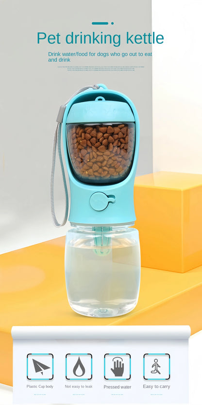 Portable Food Grade Material Pet Dog Cat Puppy Water Bottle Food Dispenser Travel Pet Water Cup For Pets cat bowl accessories