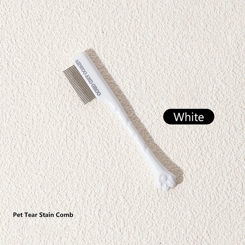 Pet Facial Cleaning Comb Set Remove Tear Stain Eye Droppings Cat Claw Comb Dog Hair Trimmer Scissors Pet Cleaning Accessories