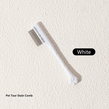 Pet Facial Cleaning Comb Set Remove Tear Stain Eye Droppings Cat Claw Comb Dog Hair Trimmer Scissors Pet Cleaning Accessories