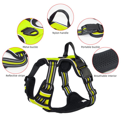Dog Harness with Handle for Large & Medium Dogs, Breathable Padding Safety Pet Vest Outdoor dog walking harness