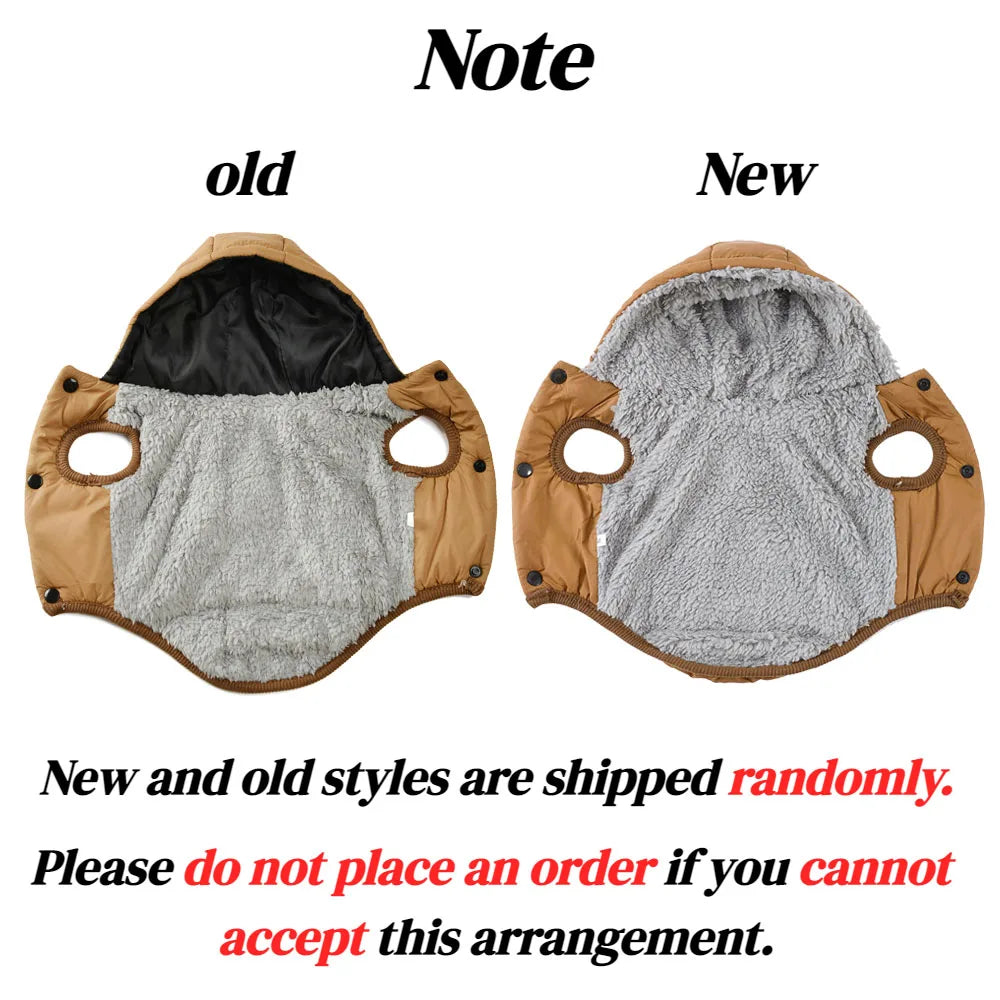 Warm Fleece Dog Coat Hoodie For Small Medium Dogs Winter Puppy Clothes Jacket With D-ring Thick Cozy Pug Dachshund Parka Costume