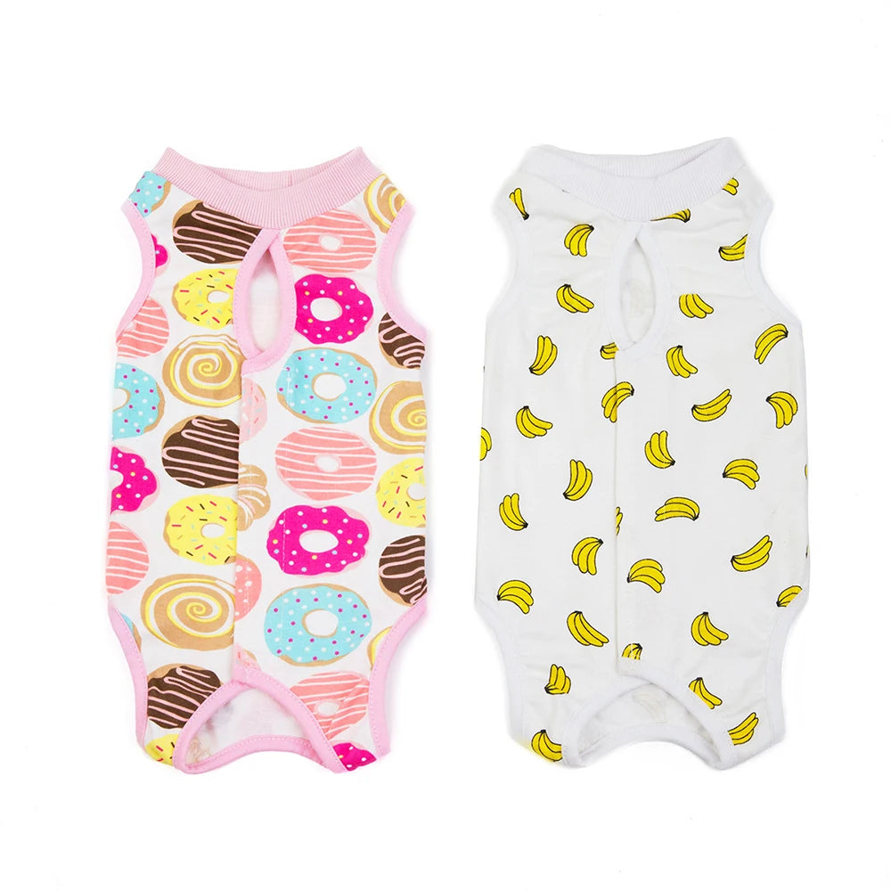 Pet Cat Weaning Cotton Clothes for Small Dog Sterilization Jumpsuit Anti-licking Surgery Recovery Care Suit Puppy Kitten Outfits