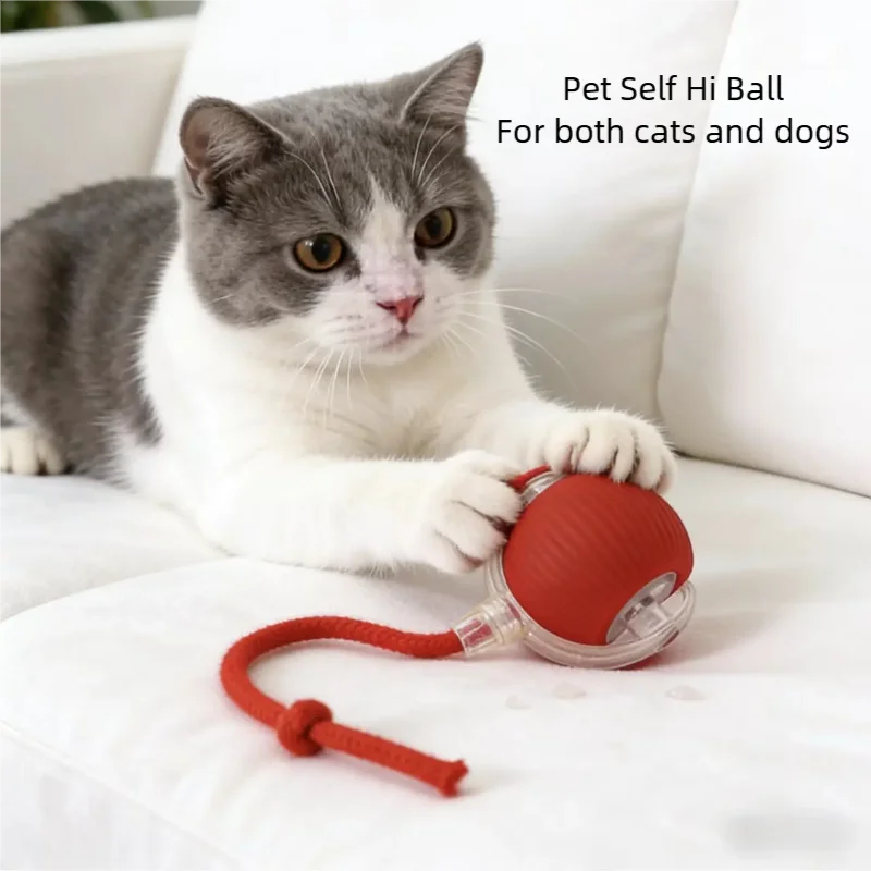 Cat Interactive Ball Toys Automatic Rolling Ball For Kitten Rechargeable Smart Pet Electric Toys With Teaser Sensor Cat Ball