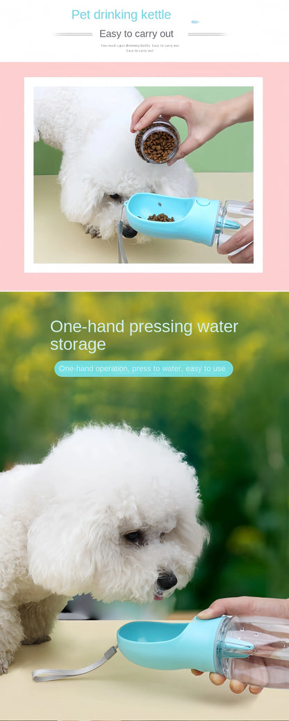 Portable Food Grade Material Pet Dog Cat Puppy Water Bottle Food Dispenser Travel Pet Water Cup For Pets cat bowl accessories