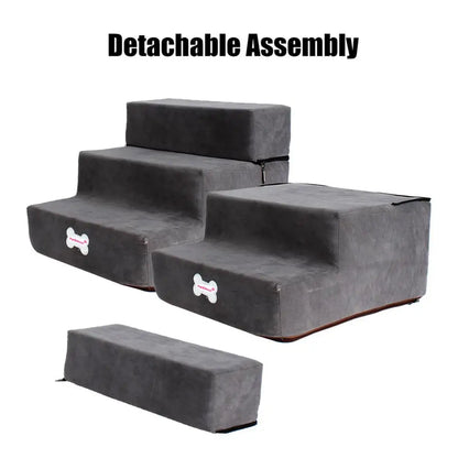 Small Dog Stairs Pet 3 Steps Stairs 30cm Height for Small Dog Cat Ramp Ladder Antislip Removable Dogs Bed Stairs Pet Supplies