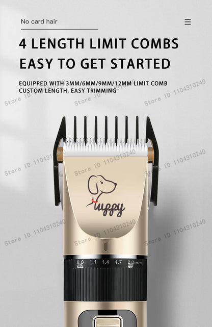 Electric Pet Clipper Grooming Kit for Dogs Reachageable Trimmer Haircut Cat Hair Cutting Remover Quiet Nail Grinder Machine Set