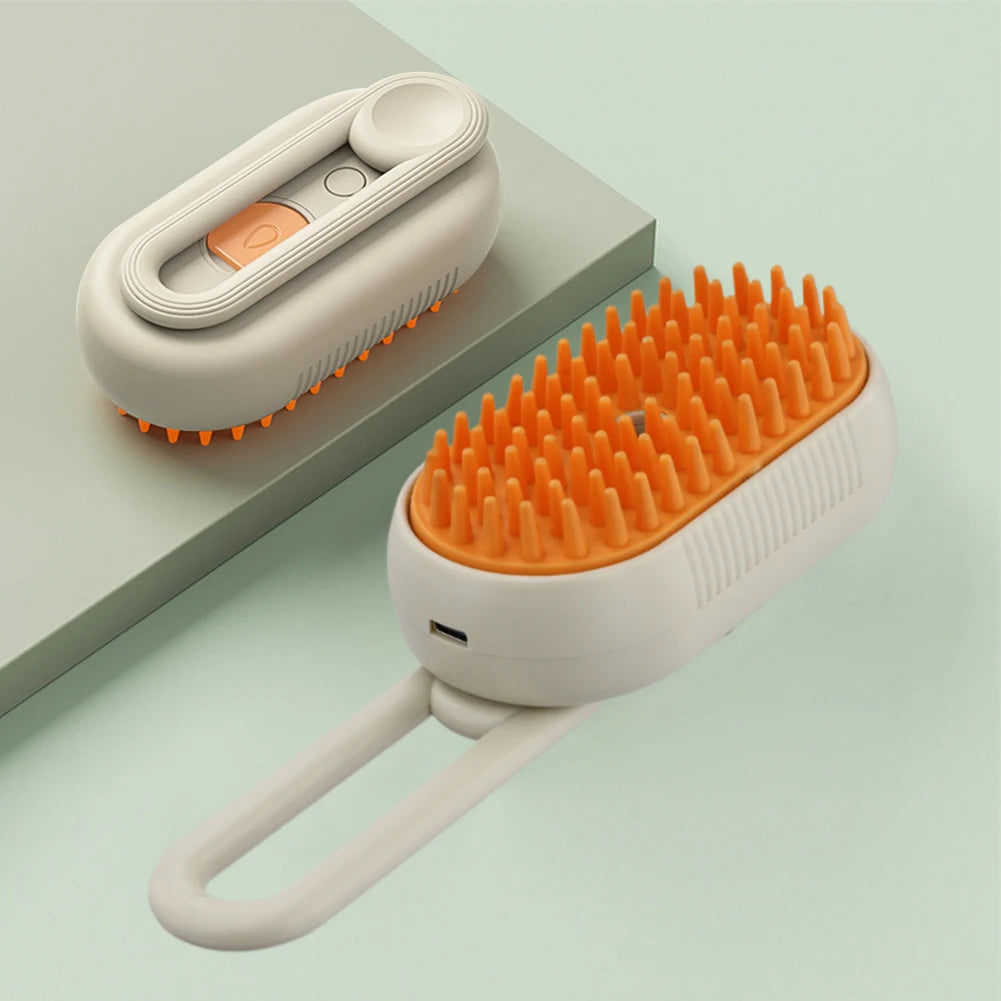 USB Rechargeable Cat Dog Grooming Comb With Electric Water Spray Curry Comb Dog Cat Massage Brush for Short Long Haired Pets