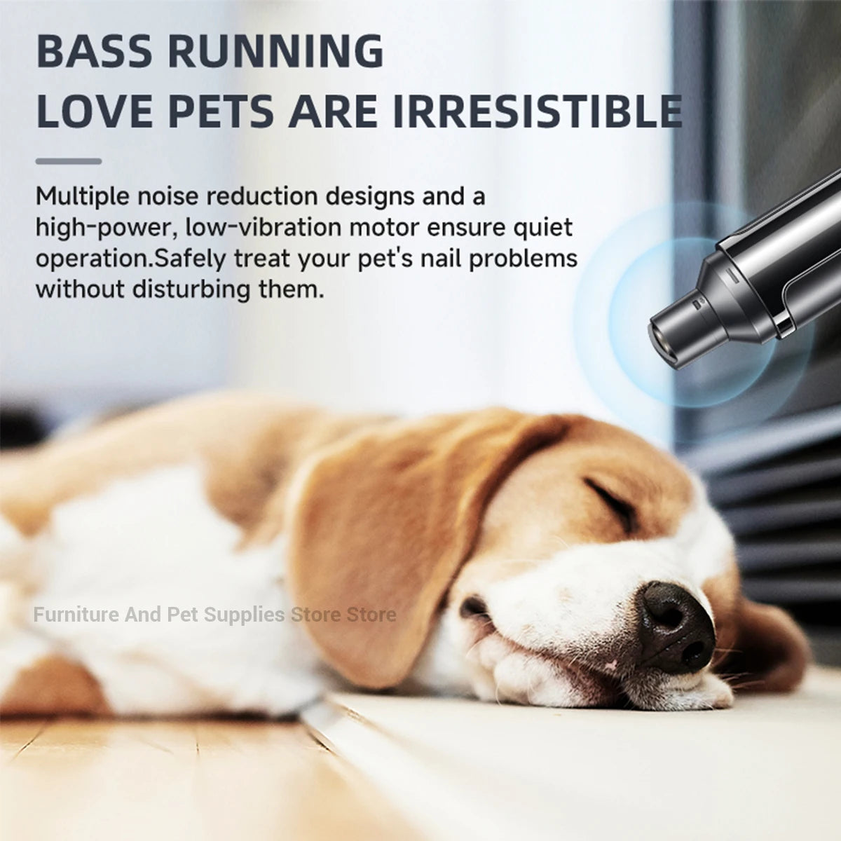 Electric dog nail grinder dog nail trimmer pet nail trimmer cat nail grinder with polishing wheel suitable for small/large pets