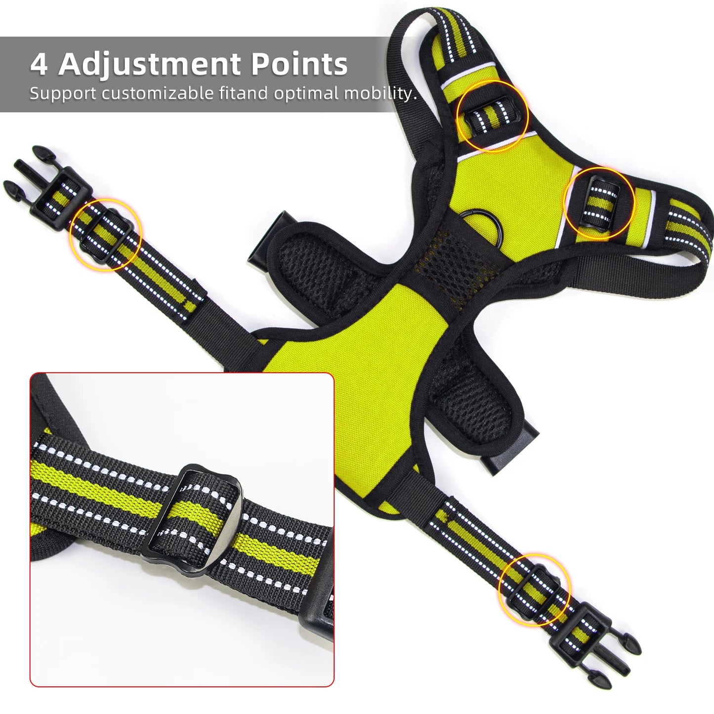 Dog Harness with Handle for Large & Medium Dogs, Breathable Padding Safety Pet Vest Outdoor dog walking harness