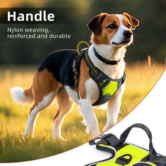 Dog Harness with Handle for Large & Medium Dogs, Breathable Padding Safety Pet Vest Outdoor dog walking harness