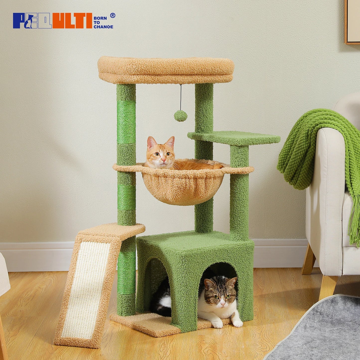 Small Cat Tree Cat Tower with Natural Sisal Scratching Post,Spacious Top Perch,Privite Cat Condo Perfect for Indoor Cats,Cat Toy