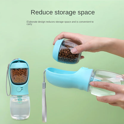 Portable Food Grade Material Pet Dog Cat Puppy Water Bottle Food Dispenser Travel Pet Water Cup For Pets cat bowl accessories