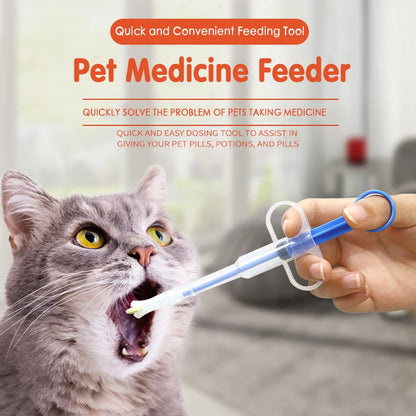1PCS Pet Medicine Syringe Tablet Pill Gun Piller Push Dispenser Medicine Water Milk Syringe Dog Cat Puppy Feeder Kit