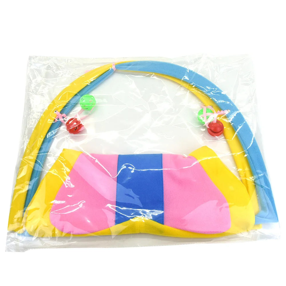 Cat Teasing Tent Bell Ball Foldable Cat Bed Playful Tent Cute Cat Pet Toy Indoor Cat Tent with Hanging Toy Portable Breathable