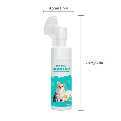 Pet foot cleaning foam dog cat paw foot wash free care 150ml pet cleaning supplies