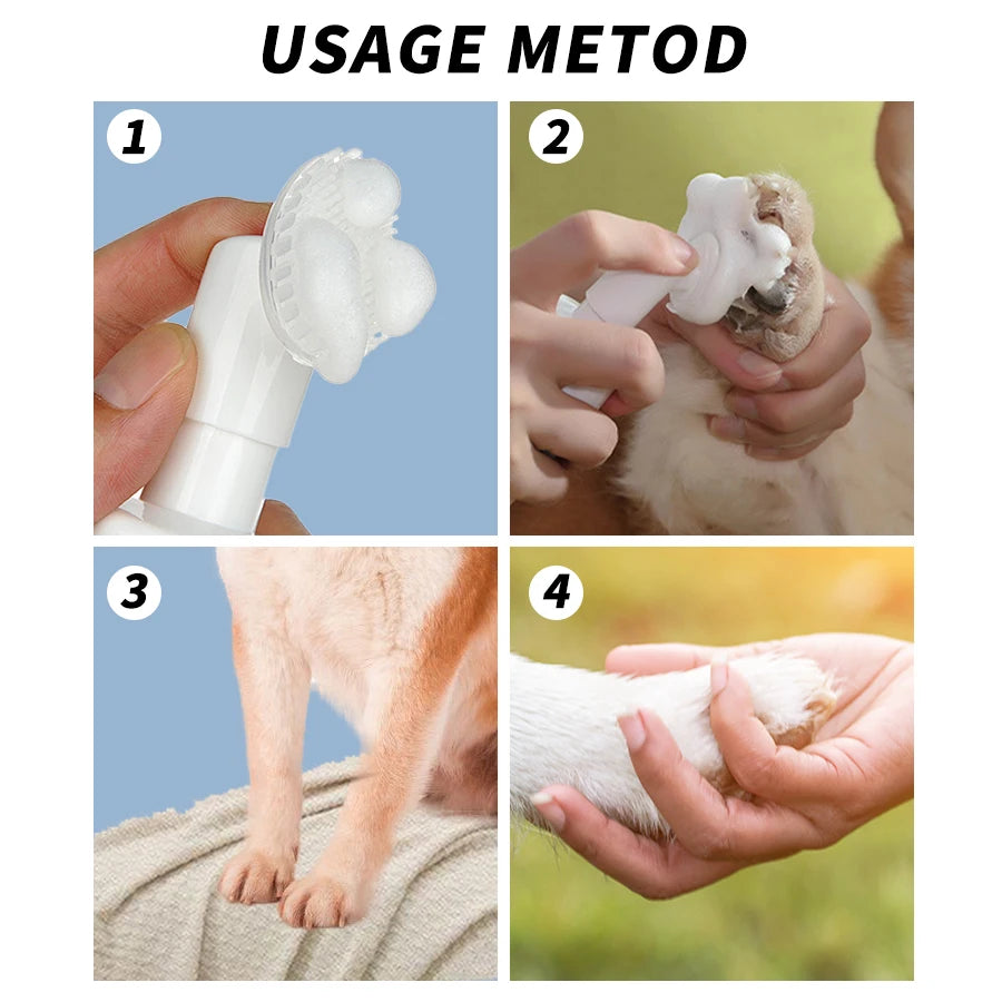 Pet foot cleaning foam dog cat paw foot wash free care 150ml pet cleaning supplies