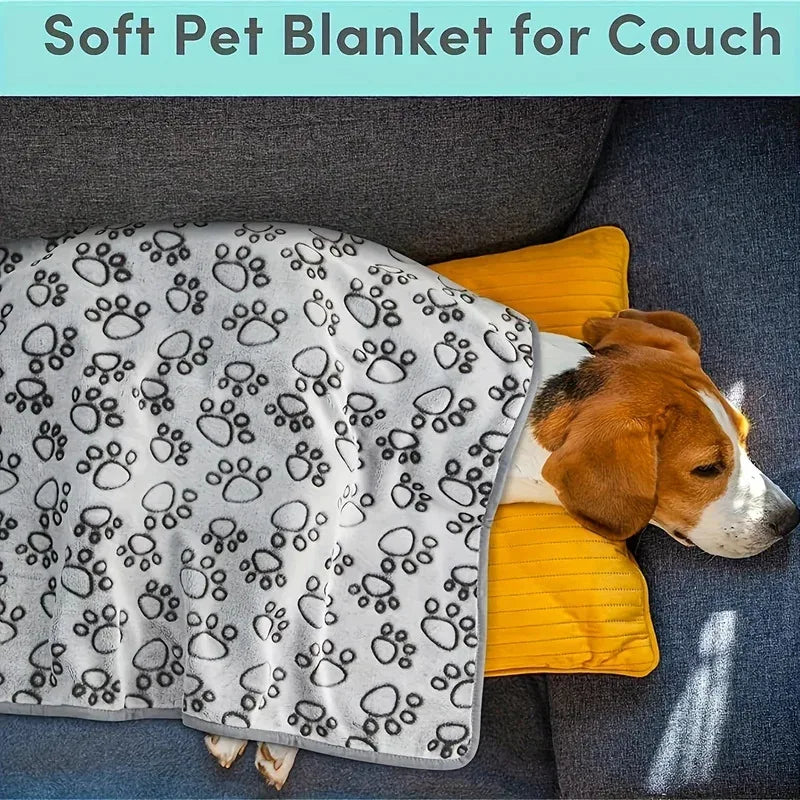 Ultra Soft Fluffy High Quality Pet Blanket Cute Cartoon Pattern Pet Mat Warm and Comfortable Blanket for Cat Dogs Cat Bath Towel
