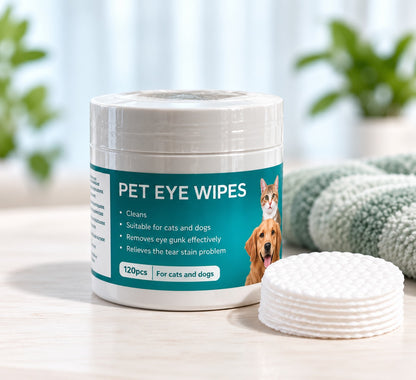 120pcs Hypoallergenic Thickened Portable Rinse-Free Pet Eye Wipes