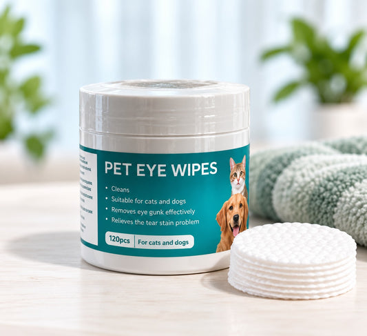 120pcs Hypoallergenic Thickened Portable Rinse-Free Pet Eye Wipes