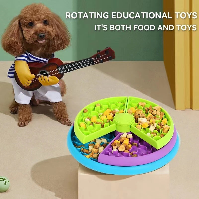 Slow Food Bowl Anti Choking Cat Bowl Dog Basin Puzzle Feeder Healthy