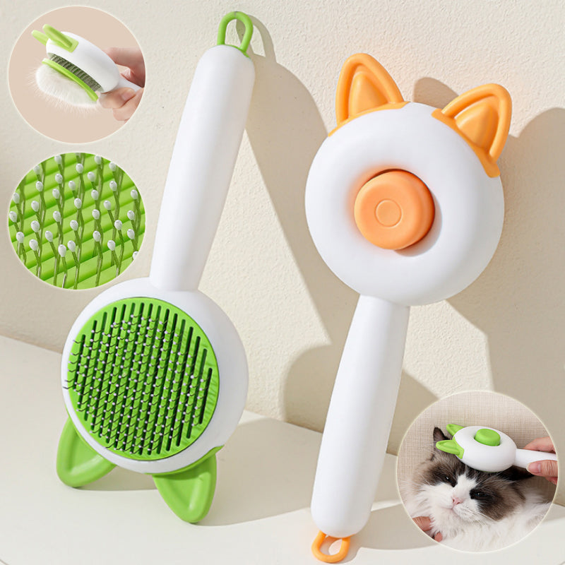 Self-Cleaning Pet Grooming Brush