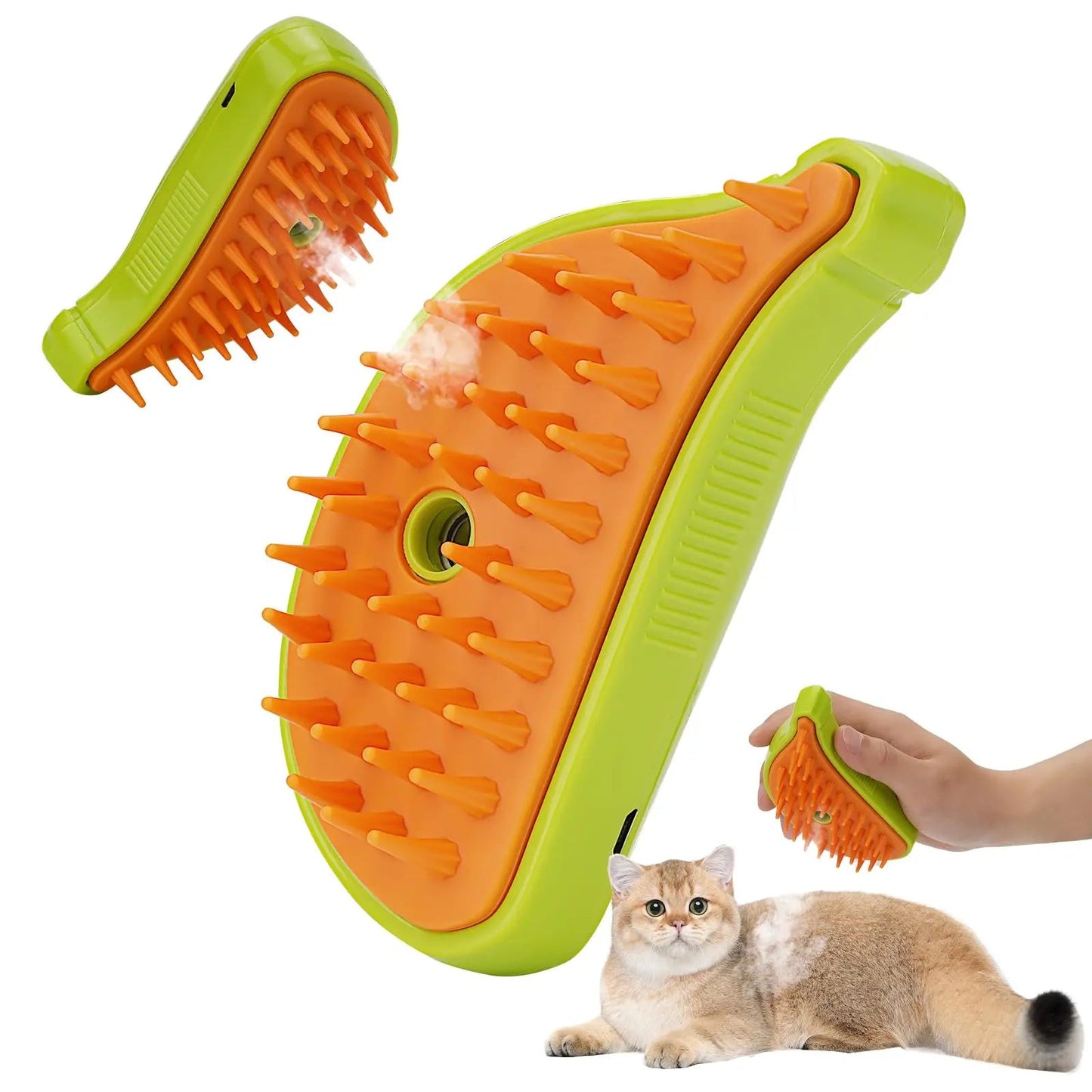 3 In 1 Pet Steam Brush Cat Dog Cleaning Steamy Spray Massage Beauty