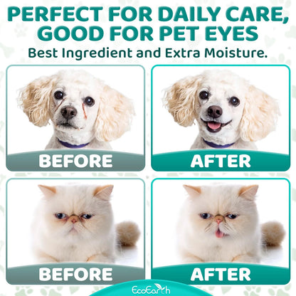 120pcs Hypoallergenic Thickened Portable Rinse-Free Pet Eye Wipes