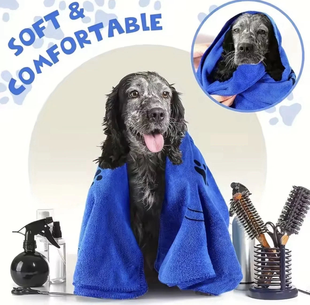 Microfiber Super Absorbent Quick Drying Bath Cat Pet Dog Towel for Dog