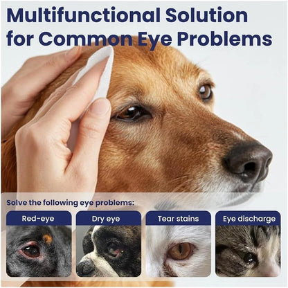 120pcs Hypoallergenic Thickened Portable Rinse-Free Pet Eye Wipes