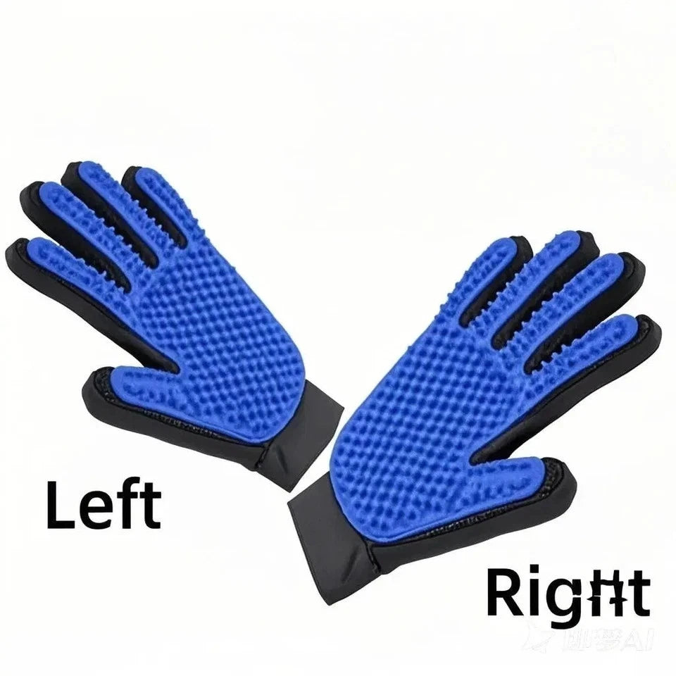 1 Pair Pet Dog Cat Hair Remover Mitt Massage Brush Deshedding Grooming Gloves